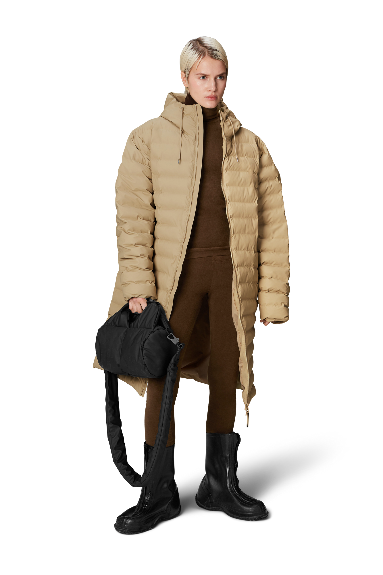 Unisex | Lohja Longer Puffer Jacket | Sand