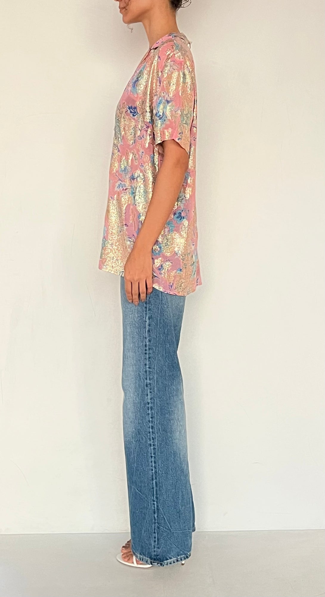 Hemant & Nandita | Lurex Shirt | Pink