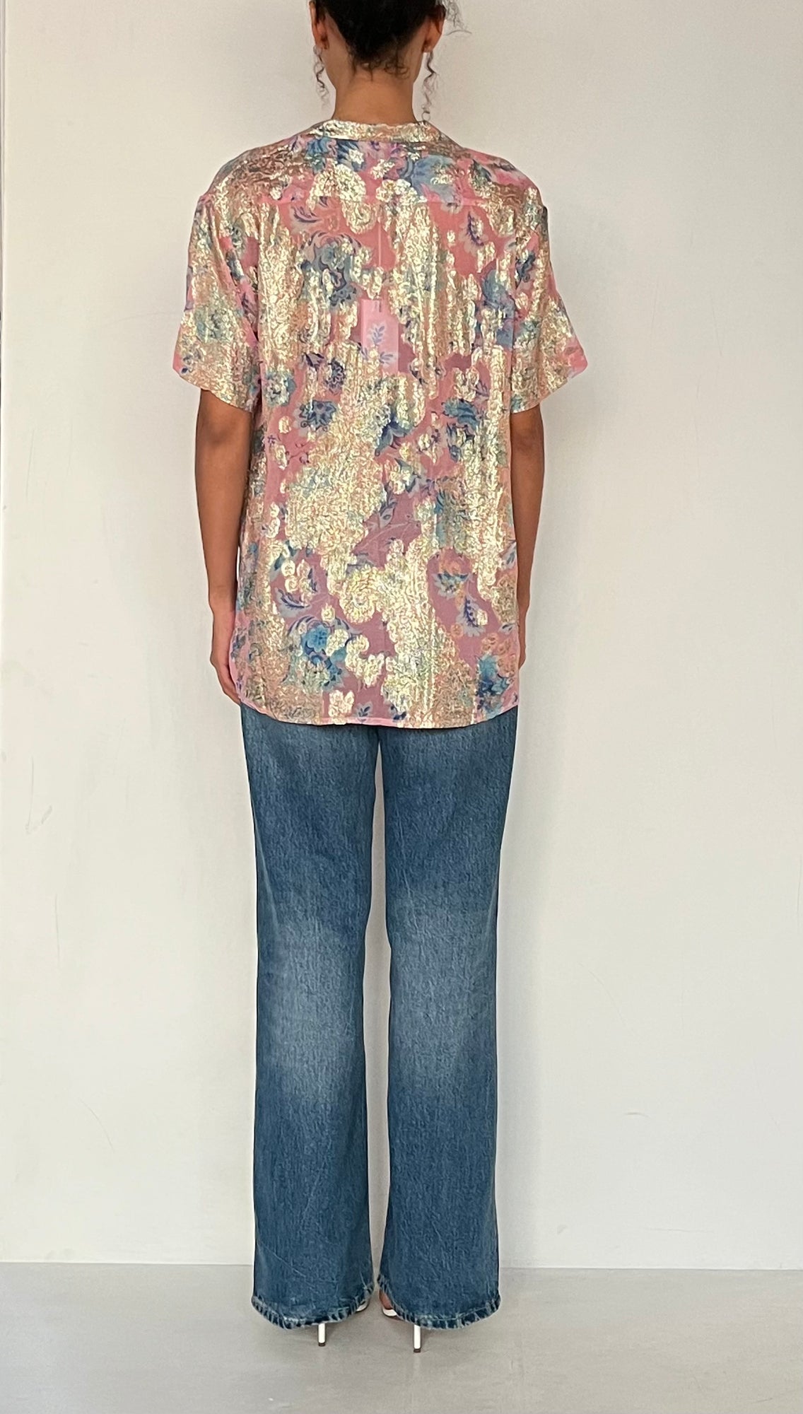 Hemant & Nandita | Lurex Shirt | Pink