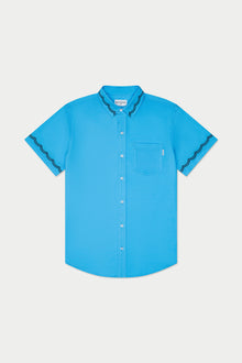Blue Wavy Stitch Weekend Shirt | Blue