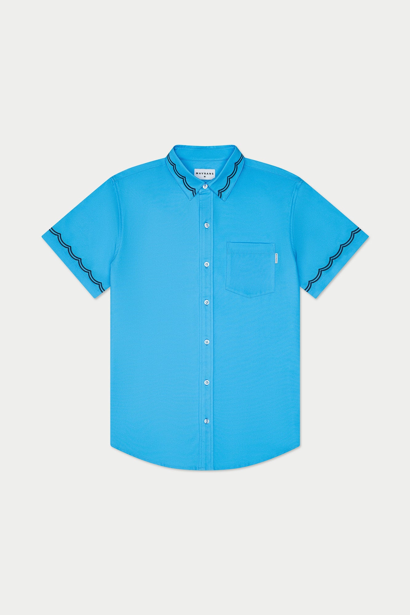 Blue Wavy Stitch Weekend Shirt | Blue