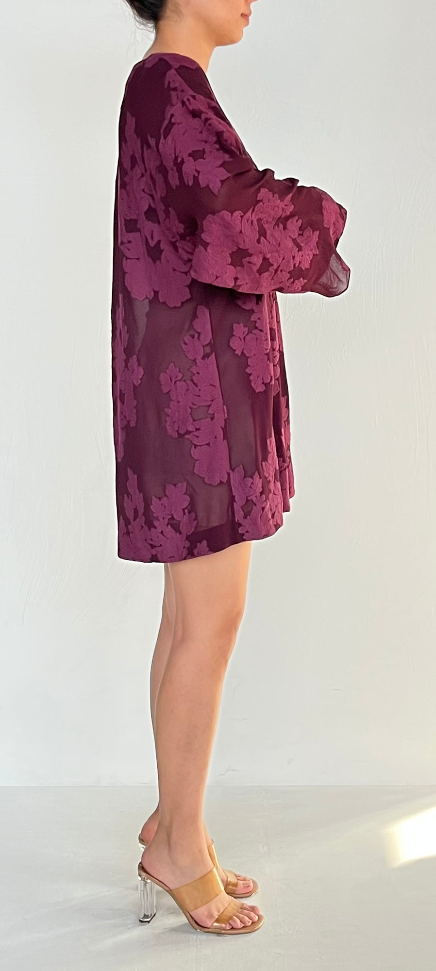 Hemant & Nandita | Nysa Short Dress | Burgundy