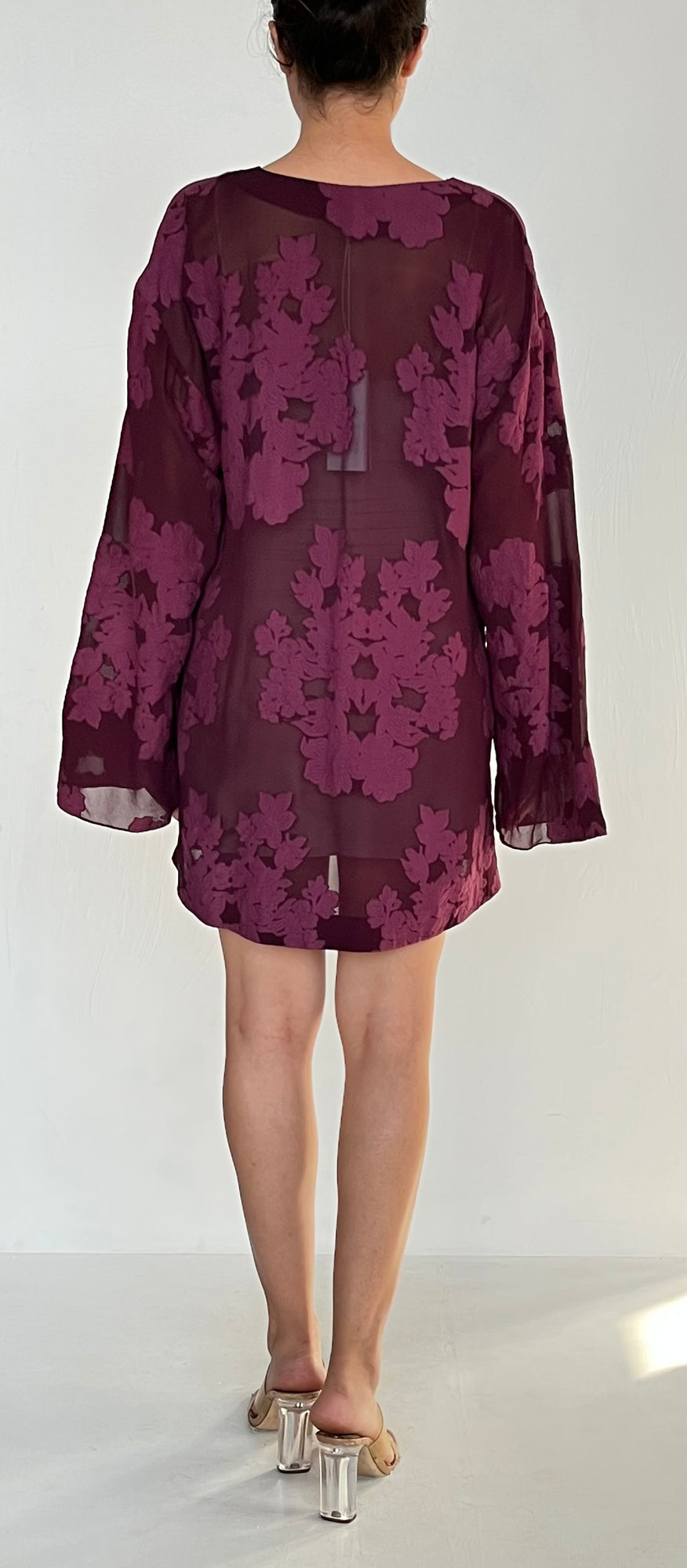 Hemant & Nandita | Nysa Short Dress | Burgundy