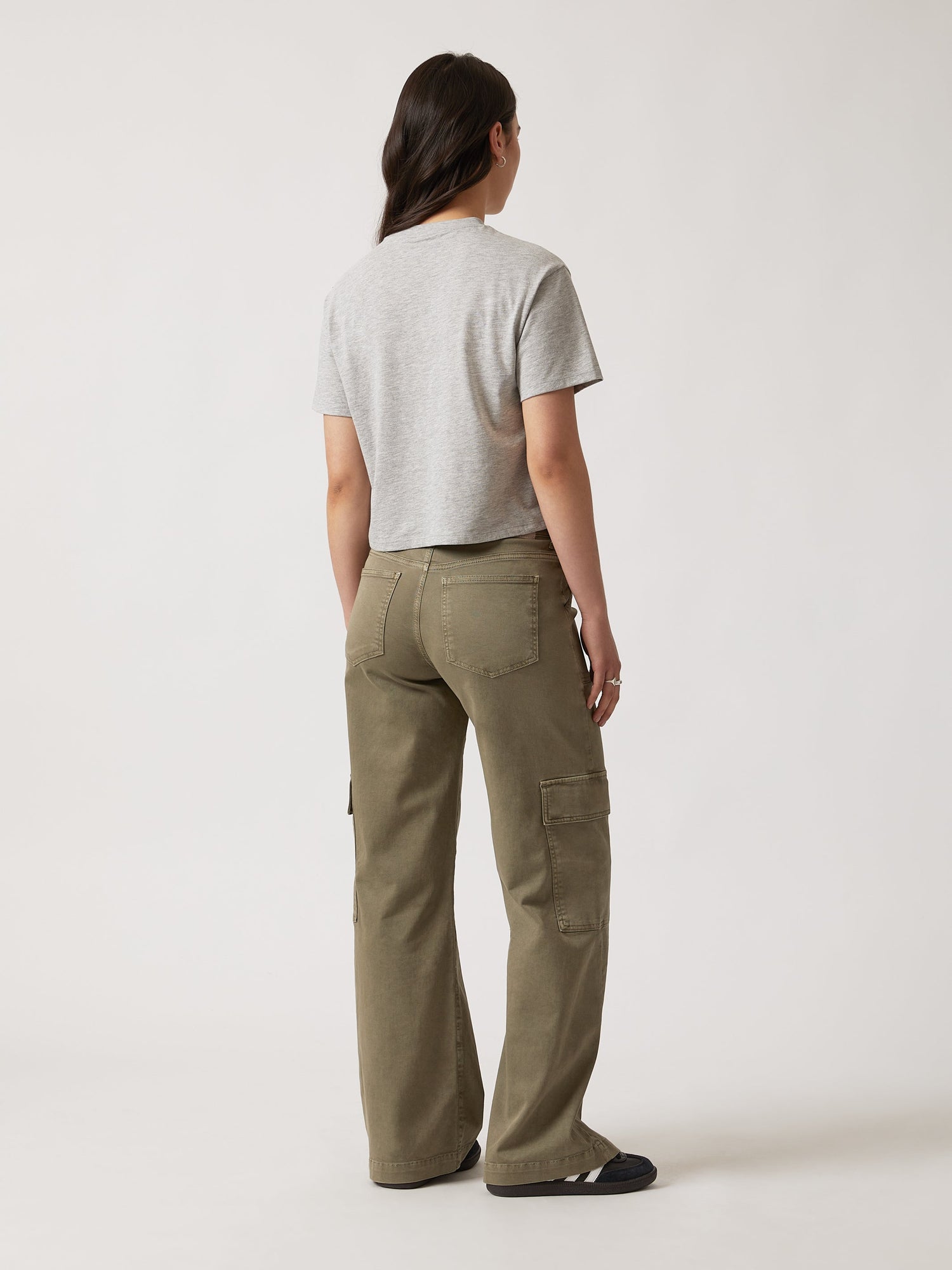 Womens | Water Tower Crop T-shirt | Grey Melange