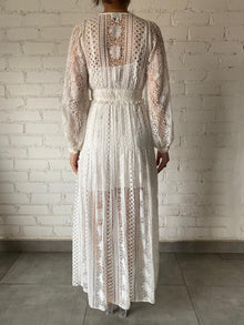 Hemant & Nandita | Lace Long Dress | White