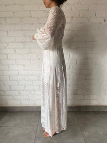 Hemant & Nandita | Lace Long Dress | White
