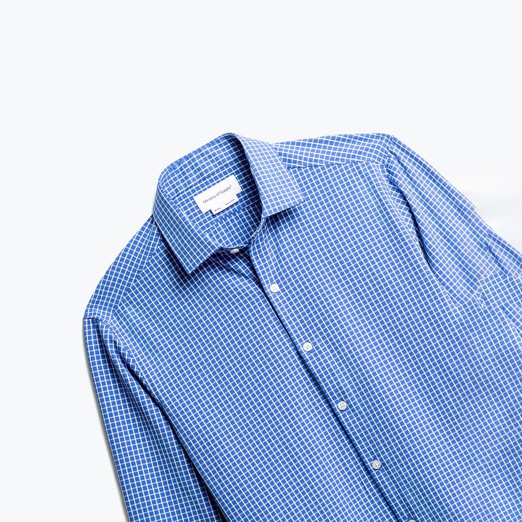 Men's Aero Zero Dress Shirt - Blue Grid