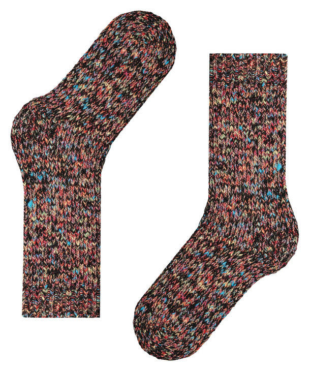 Womens | Color Flakes Boot Socks | Black