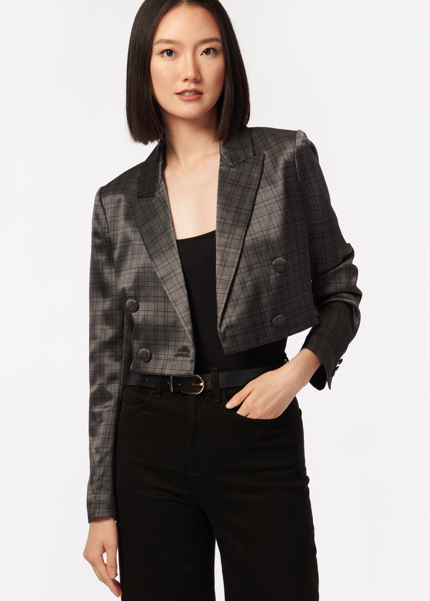 Dotty Blazer | Houndstooth Plaid