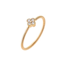 14K Gold / 6.5 Diamond Four Leaf Clover Ring 14K - Adina's Jewels