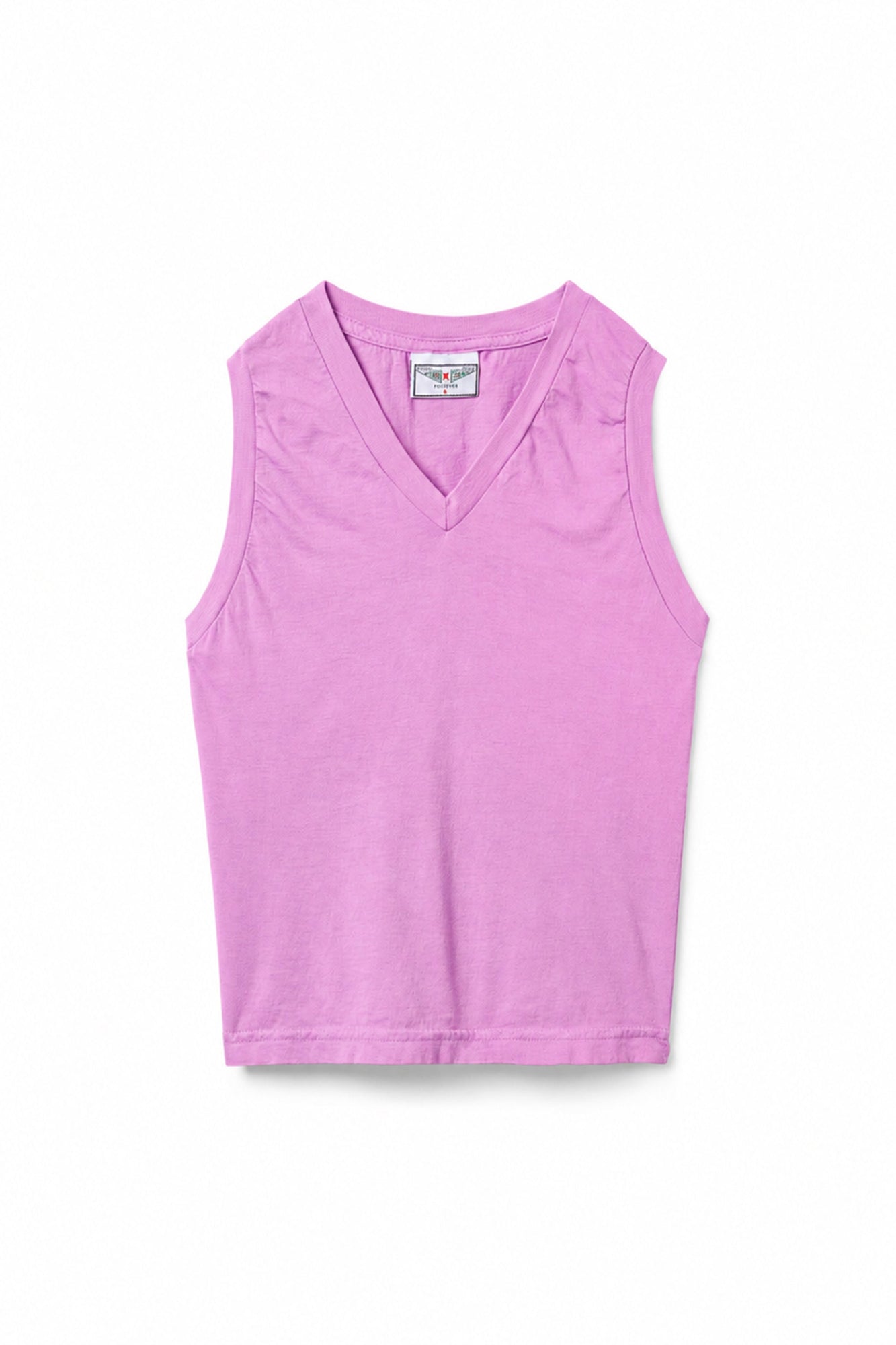 Women | Vintage Sleeveless V-Neck Baby Tee | Violet