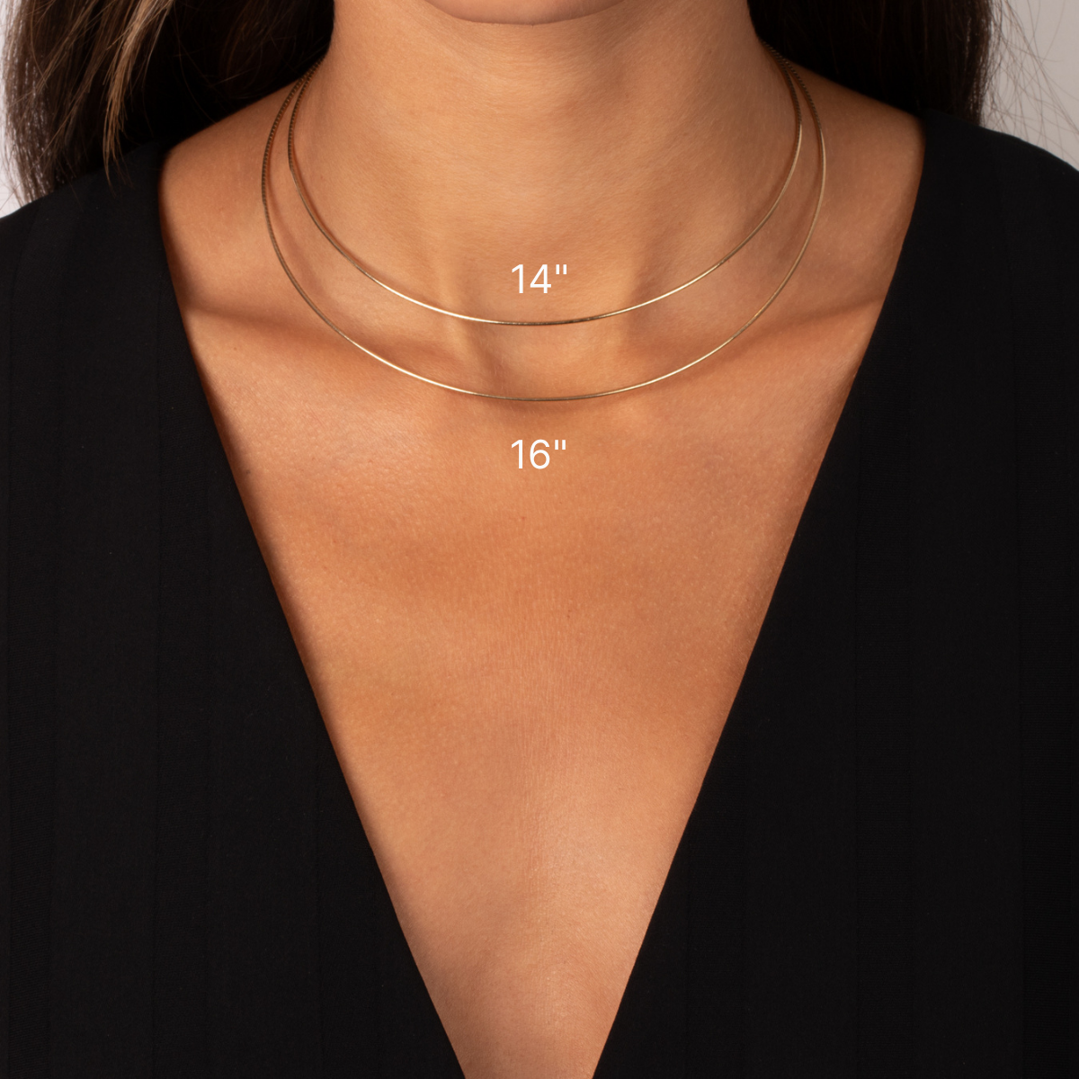 Diamond Pave Curved Pear Omega Chain Necklace 14K - Adina's Jewels