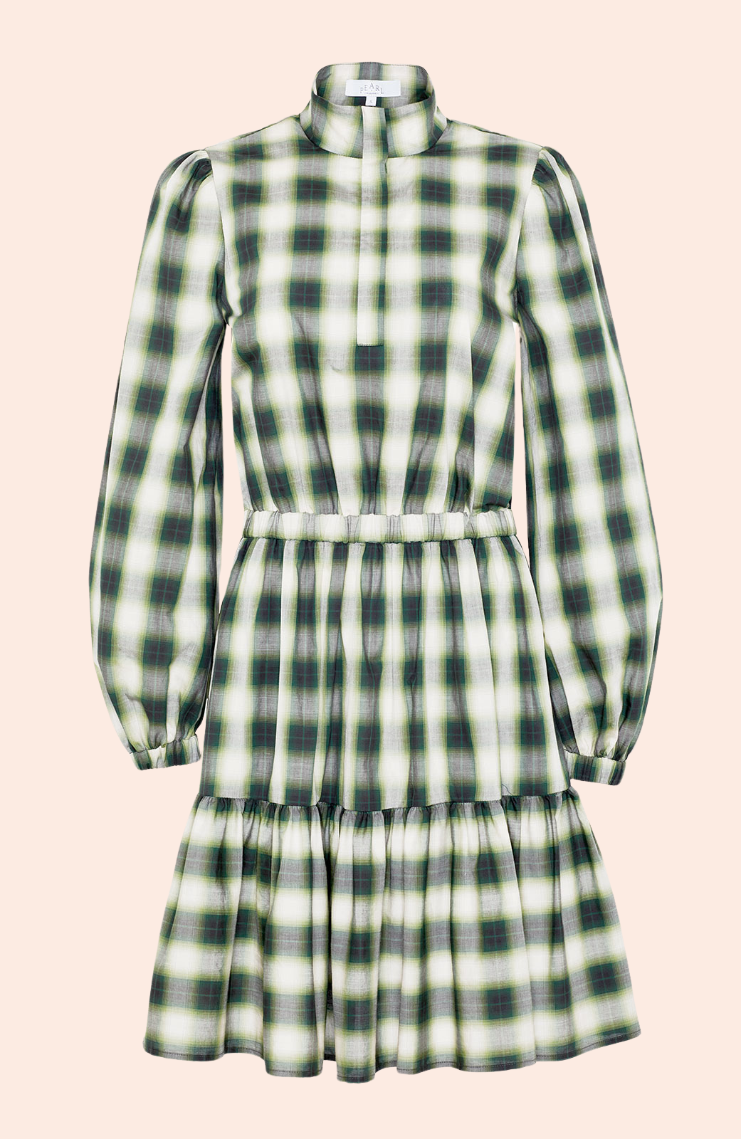 Plaid Poplin Shirt Dress | Olive Multi