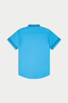 Blue Wavy Stitch Weekend Shirt | Blue