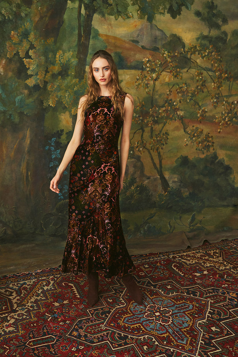 Women | Naomi Dress | Black Cascade