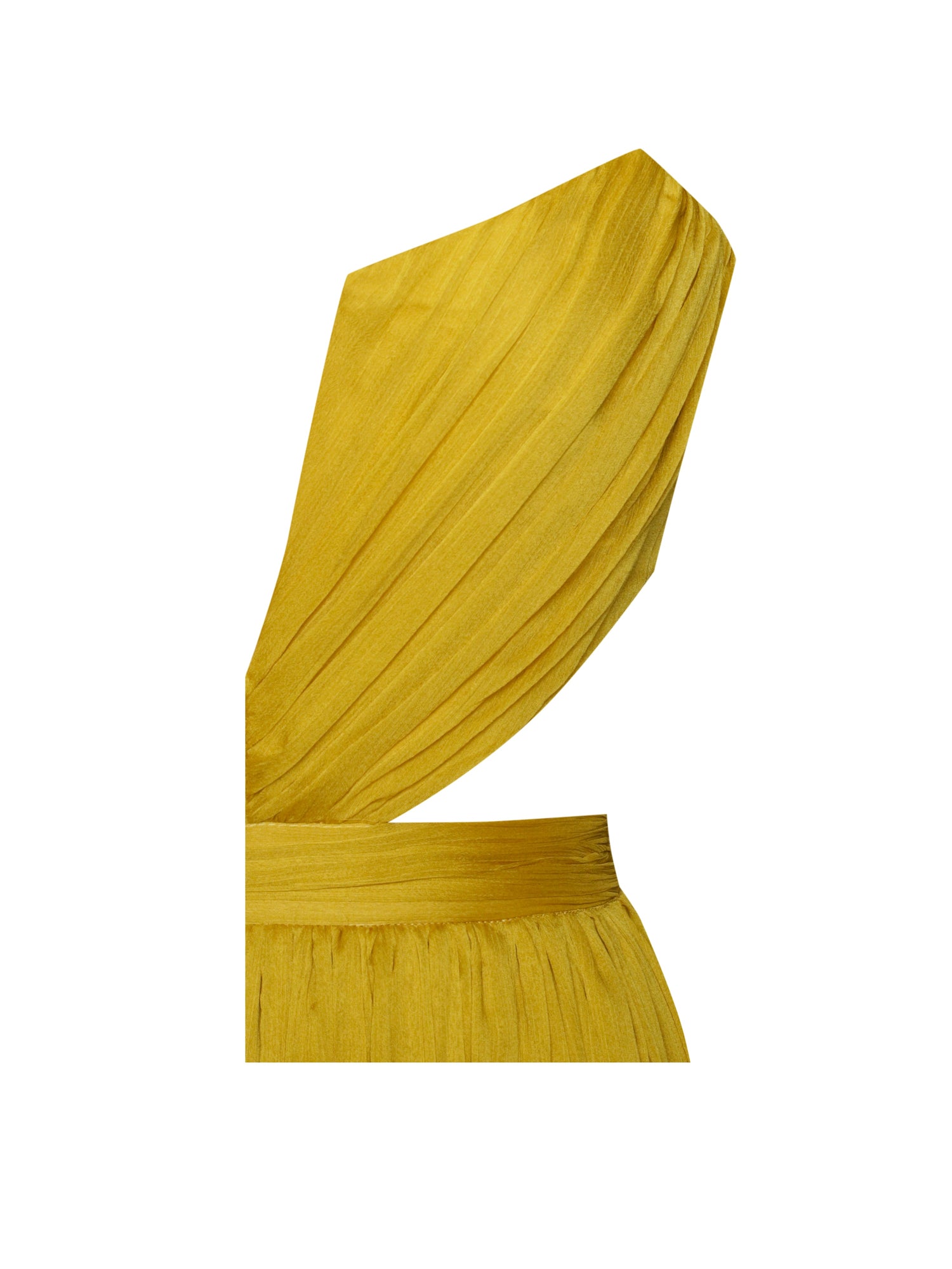 Xella Pleated Chiffon Maxi Dress | Yellow