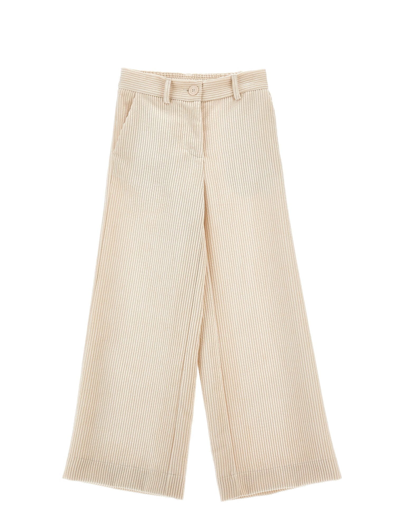 Girls | Wide-Leg Corduroy Trousers | Ecru