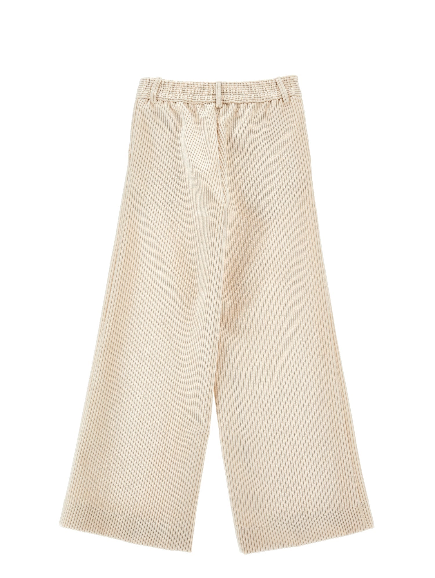 Girls | Wide-Leg Corduroy Trousers | Ecru