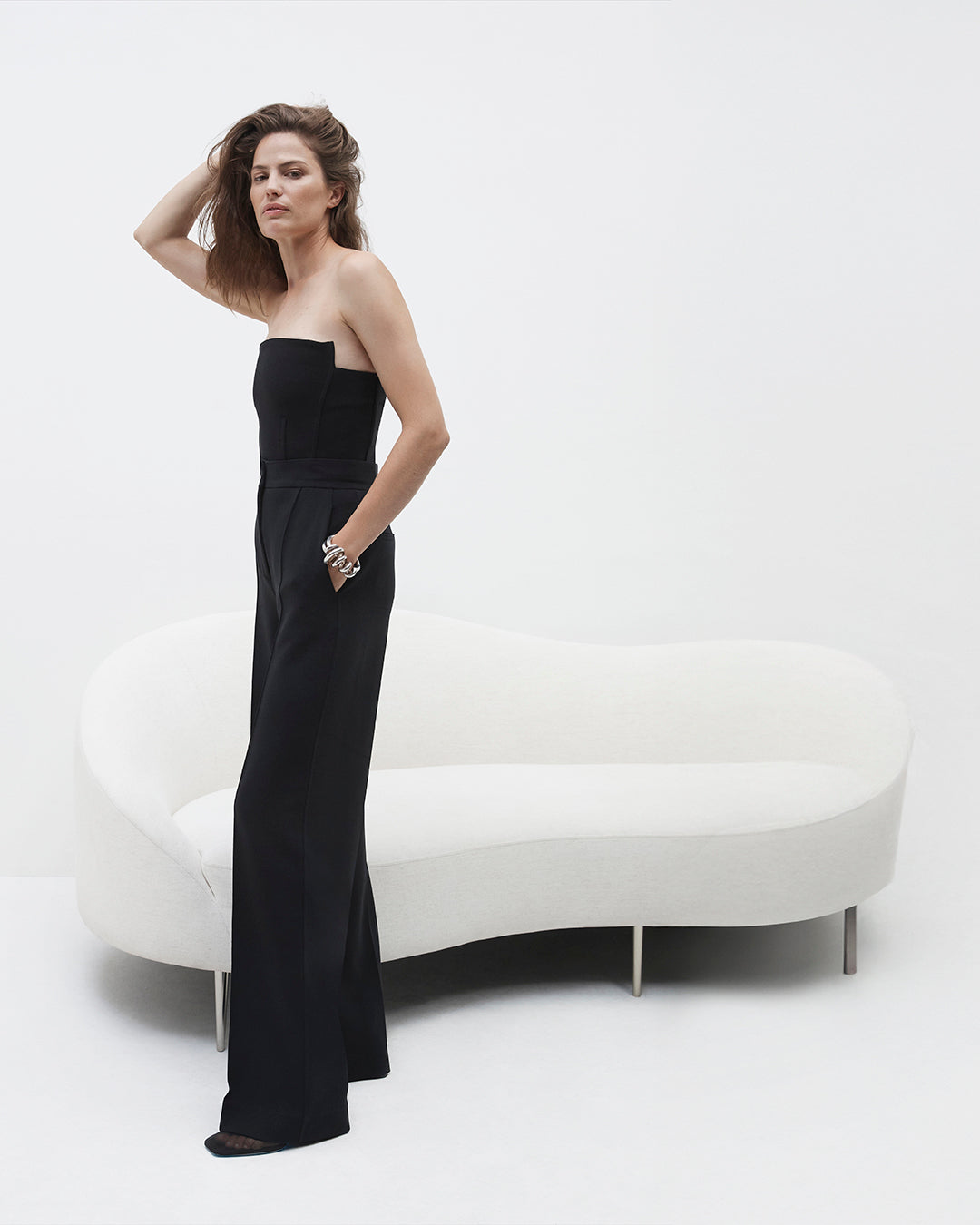 Double Face Architectural Bustier | Black