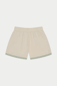 Flamingo Beach Linen Short | Beige