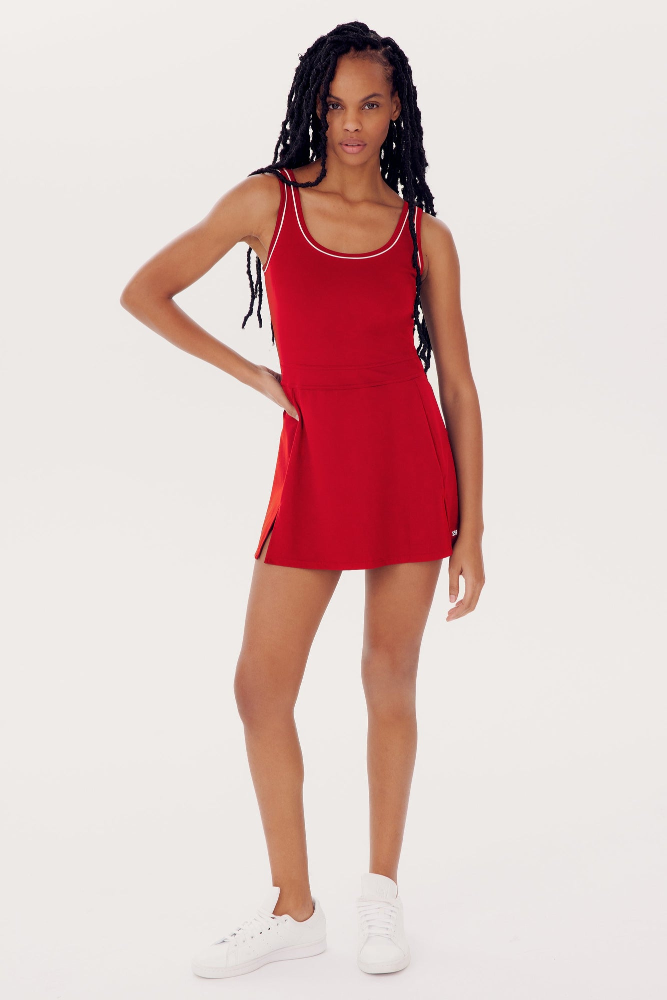 Martina Rigor Dress w/Piping | Pirate Red