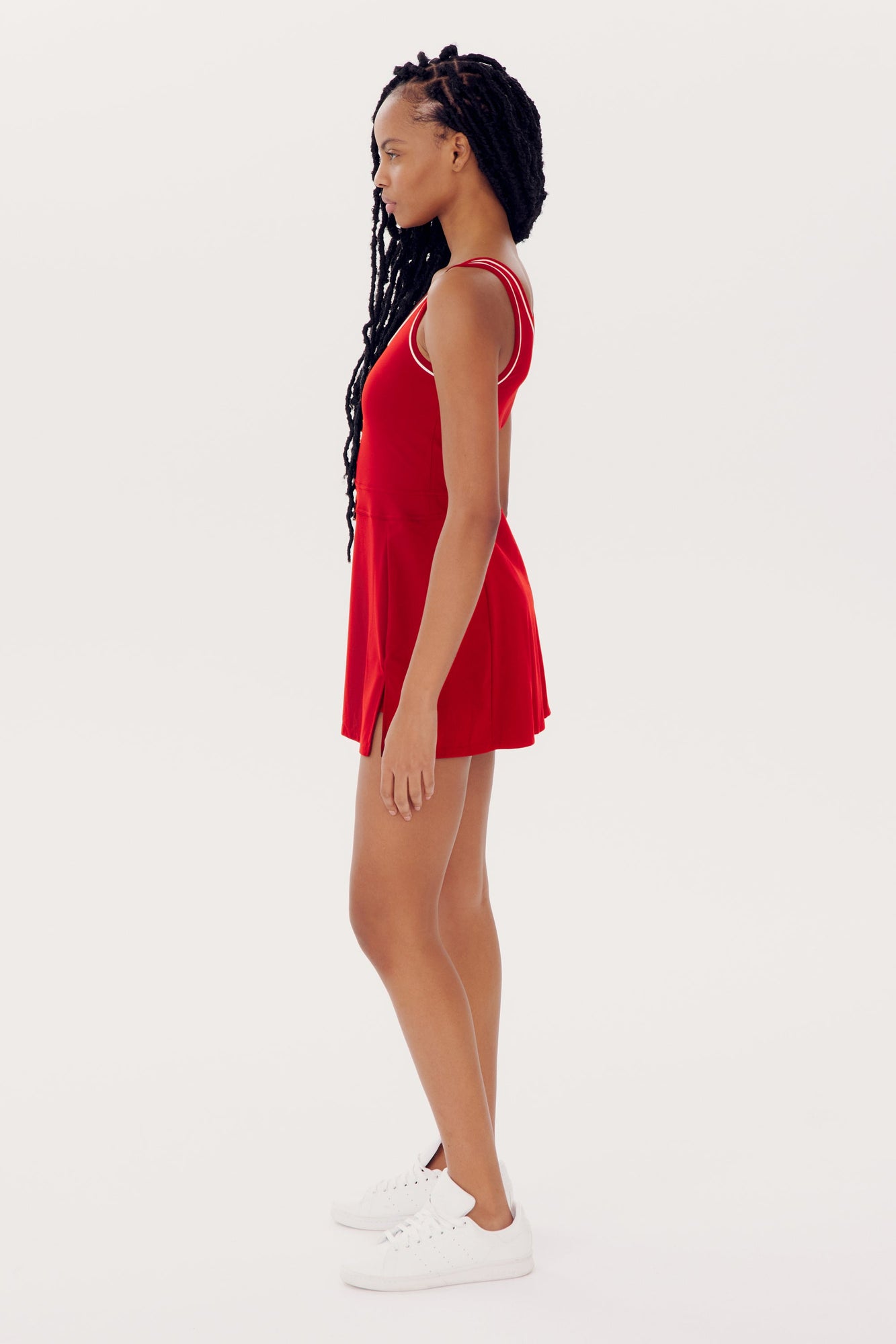 Martina Rigor Dress w/Piping | Pirate Red