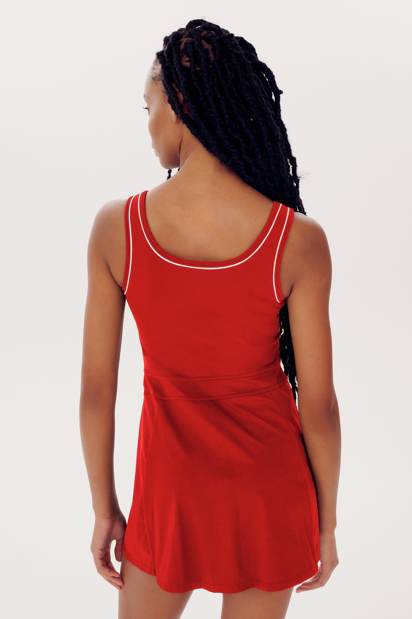 Martina Rigor Dress w/Piping | Pirate Red