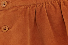 Unisex | Organic Cotton Velvet Baby Jumpsuit | Raw Sienna
