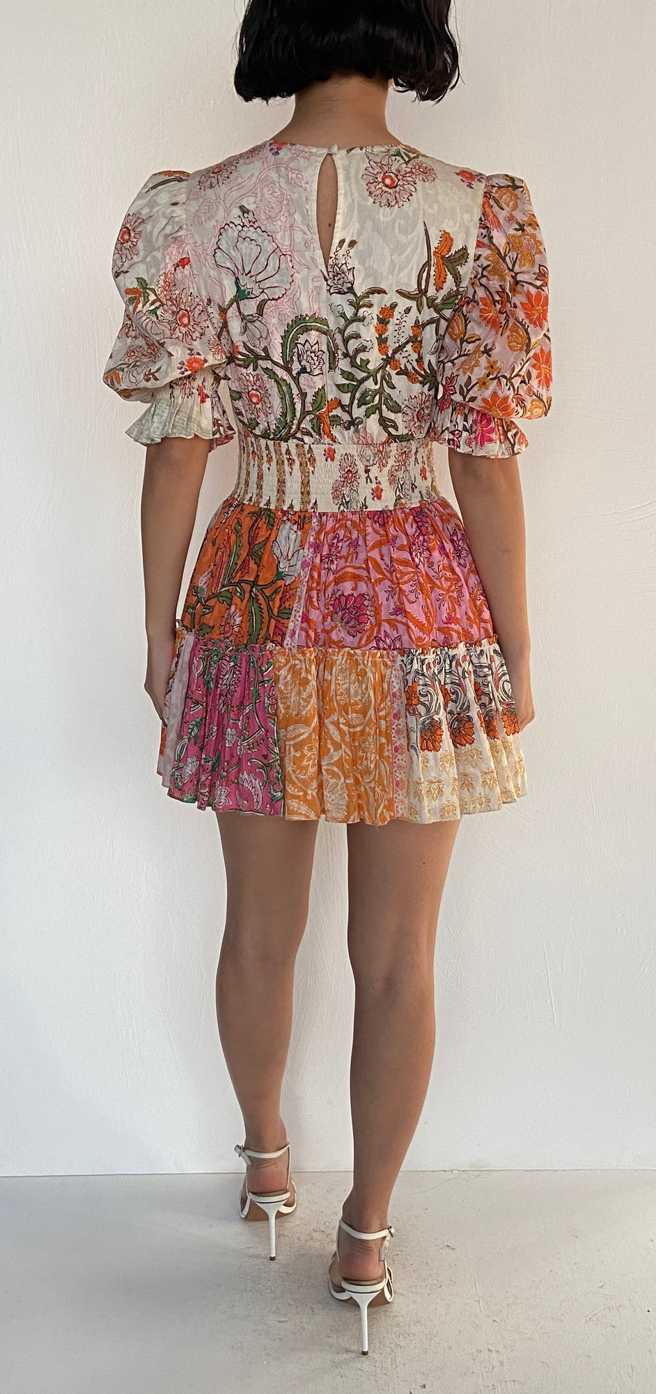 Hemant & Nandita | Sidra Short Dress | Orange