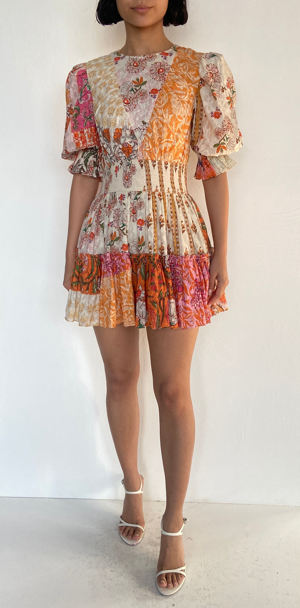 Hemant & Nandita | Sidra Short Dress | Orange