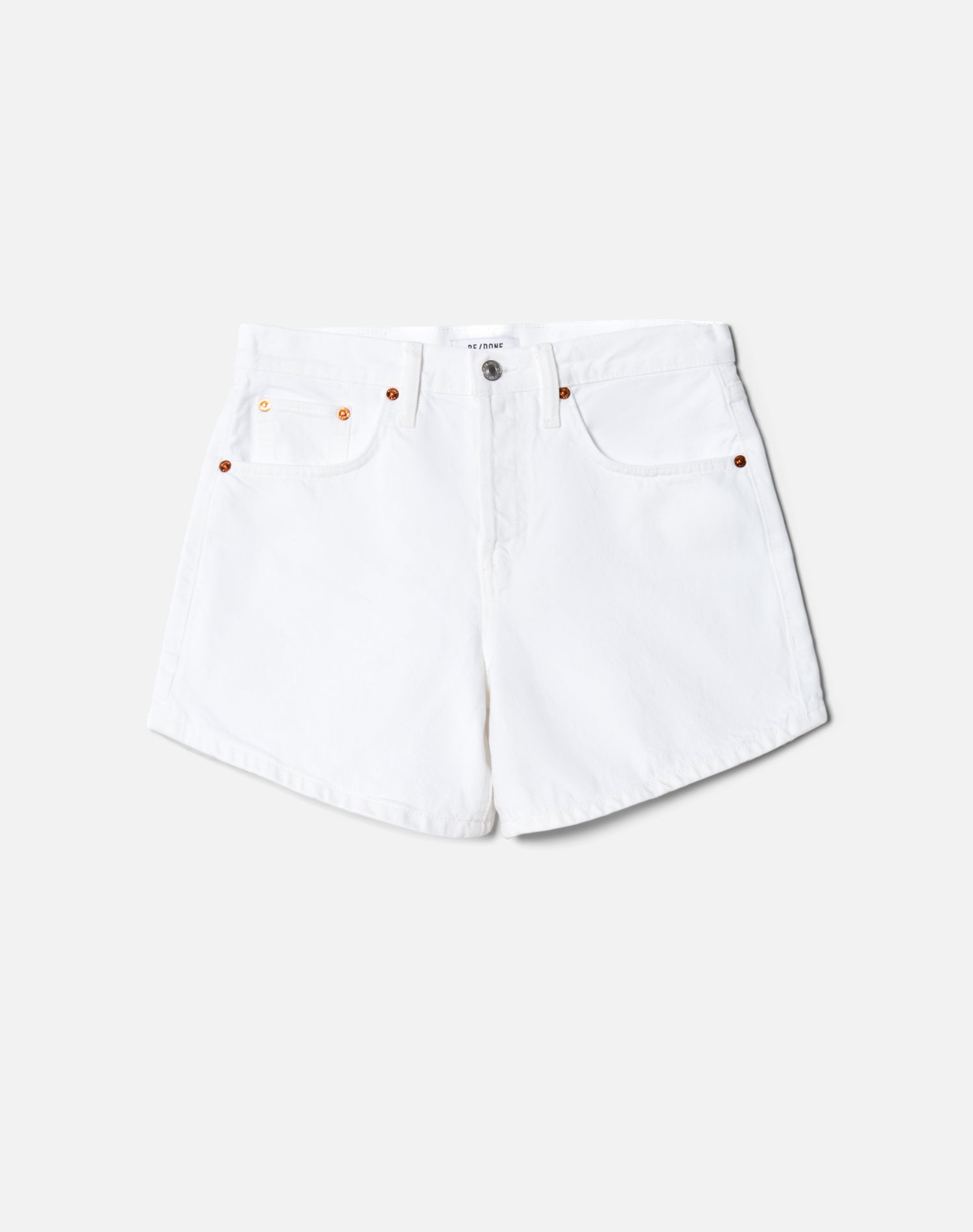 Mid Rise Boy Short | White