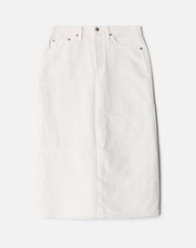 Mid Rise Seamed Skirt | Vintage White