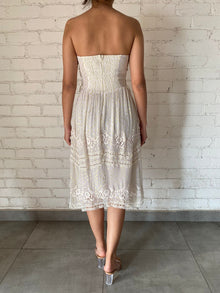 Hemant & Nandita | Sweetheart-Neck Midi Dress | White