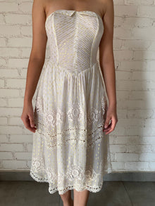 Hemant & Nandita | Sweetheart-Neck Midi Dress | White