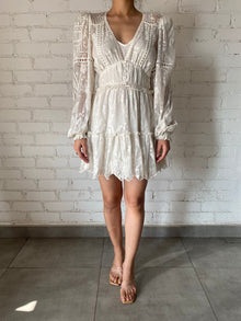 Hemant & Nandita | Lace Short Dress | White