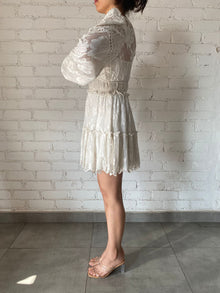 Hemant & Nandita | Lace Short Dress | White