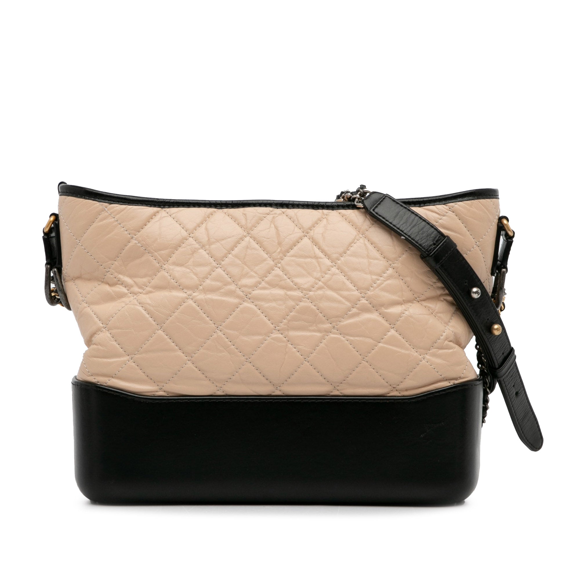 Chanel | Pre-Owned Medium Bicolor Lambskin Gabrielle Crossbody - II | Brown/Beige