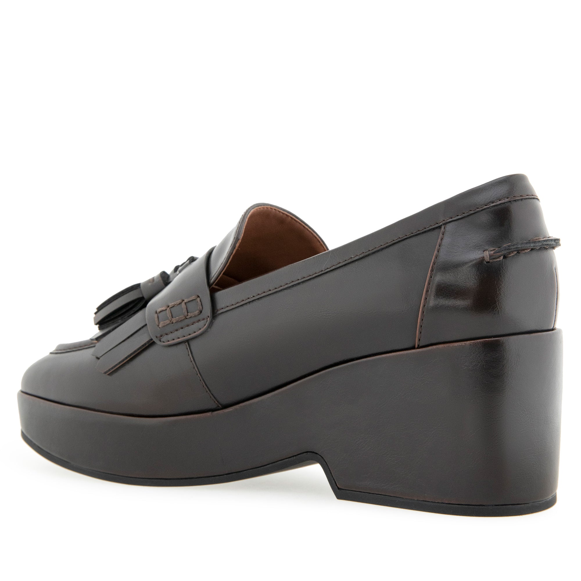 Chaeli Tailored Loafer | Tan Faux Burnished Calf