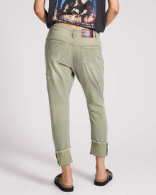 Cavalries Tapered Boyfriend Denim Jeans | Militaire Khaki