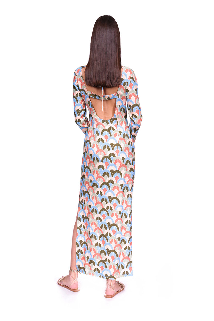 Aria Dress | Geo Dew Moss