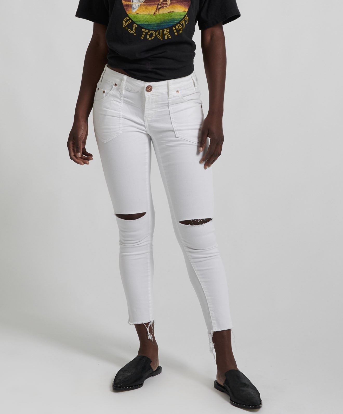 Freebirds Ii Low Waist Stretch Skinny Denim Jeans | Premium White