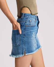 2020 High Waist Mini Denim Skirt | Pacifica