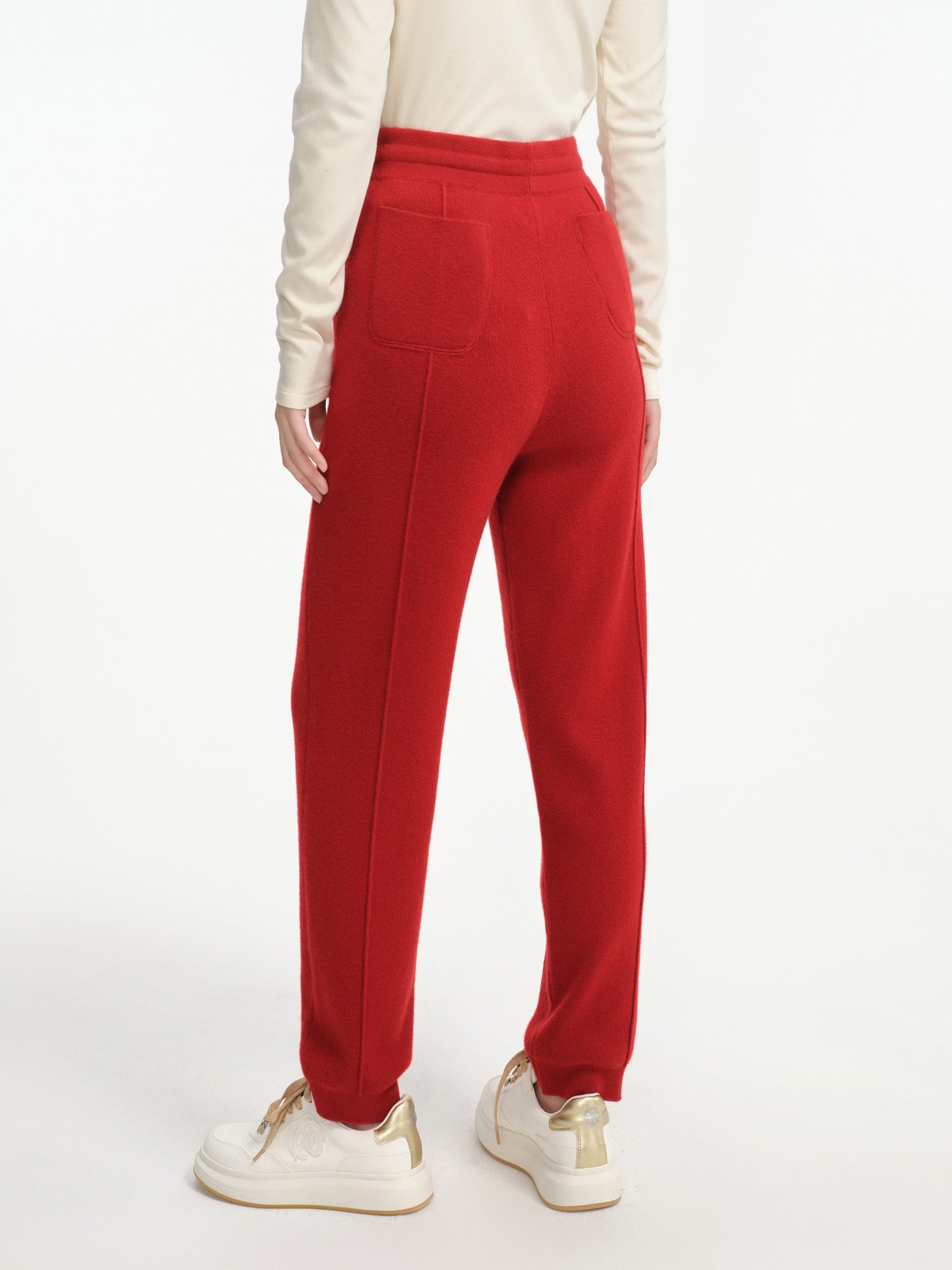 Cashmere Jogger Pants | Red
