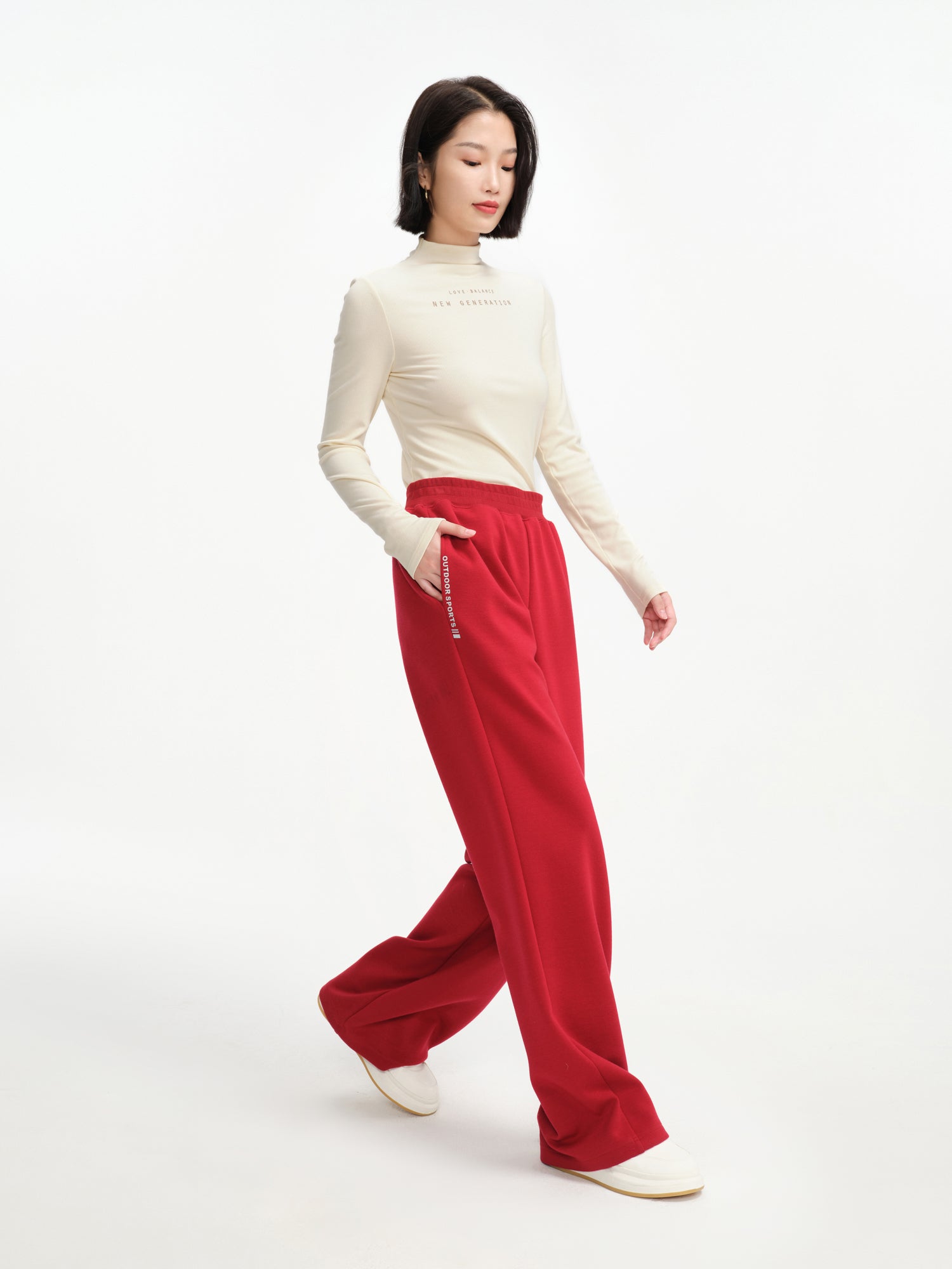 Sport Straight Pants | Red