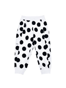 Girls | Maxi Polka Dot Joggers | White/Black