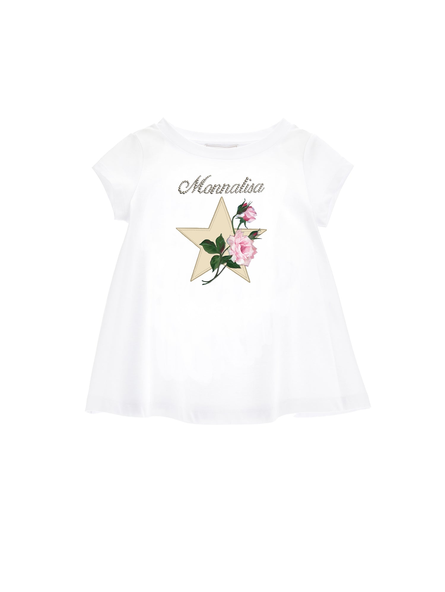 Girls | Maxi Star Jersey T-Shirt | White