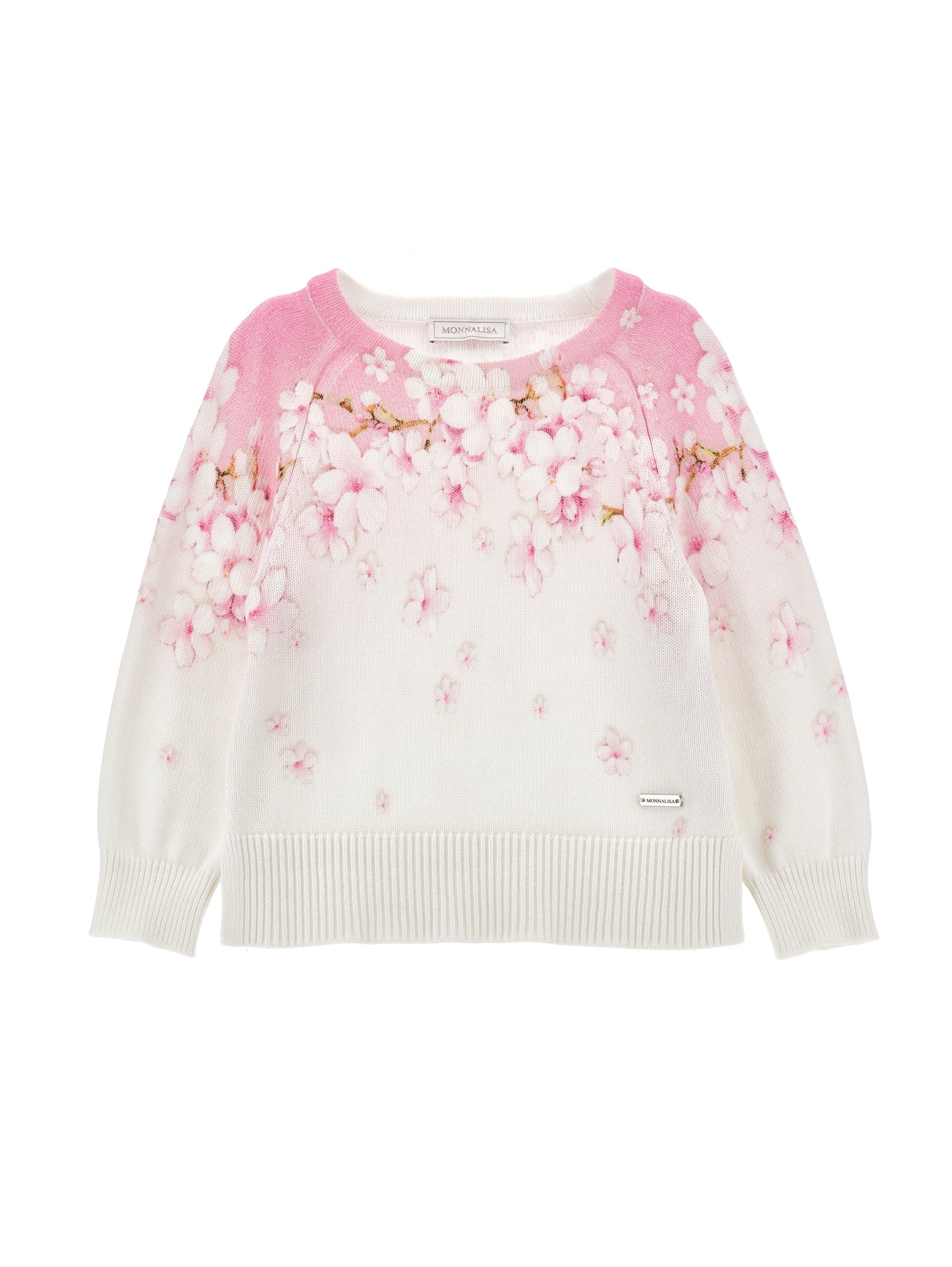 Girls | Peach Blossom Viscose Cotton Sweater | FairyTale Pink