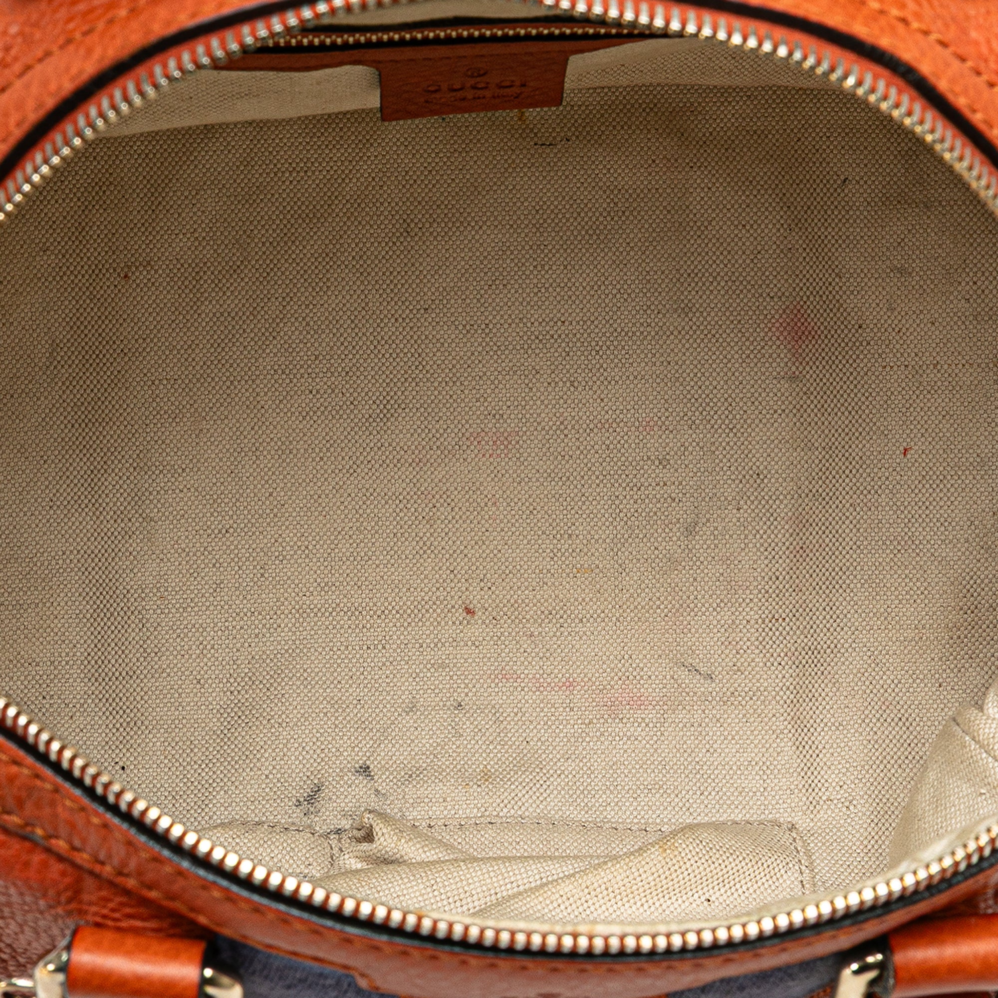 Gucci | Pre-Owned Small Leather Web Joy Boston Bag | Orange