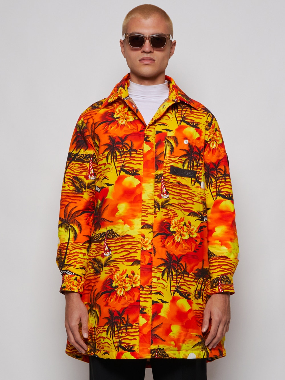 Moncler Genius | 8 Moncler Palm Angels Tamalpais Long Coat Red