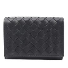 Bottega Veneta | Pre-Owned Nappa Intrecciato Trifold Wallet | Black